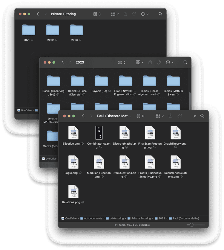 Traditional folder structure